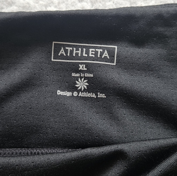 Athleta  Skort Tennis Skirt Black With Scroll Design and Front Pockets Size XL - Picture 5 of 10